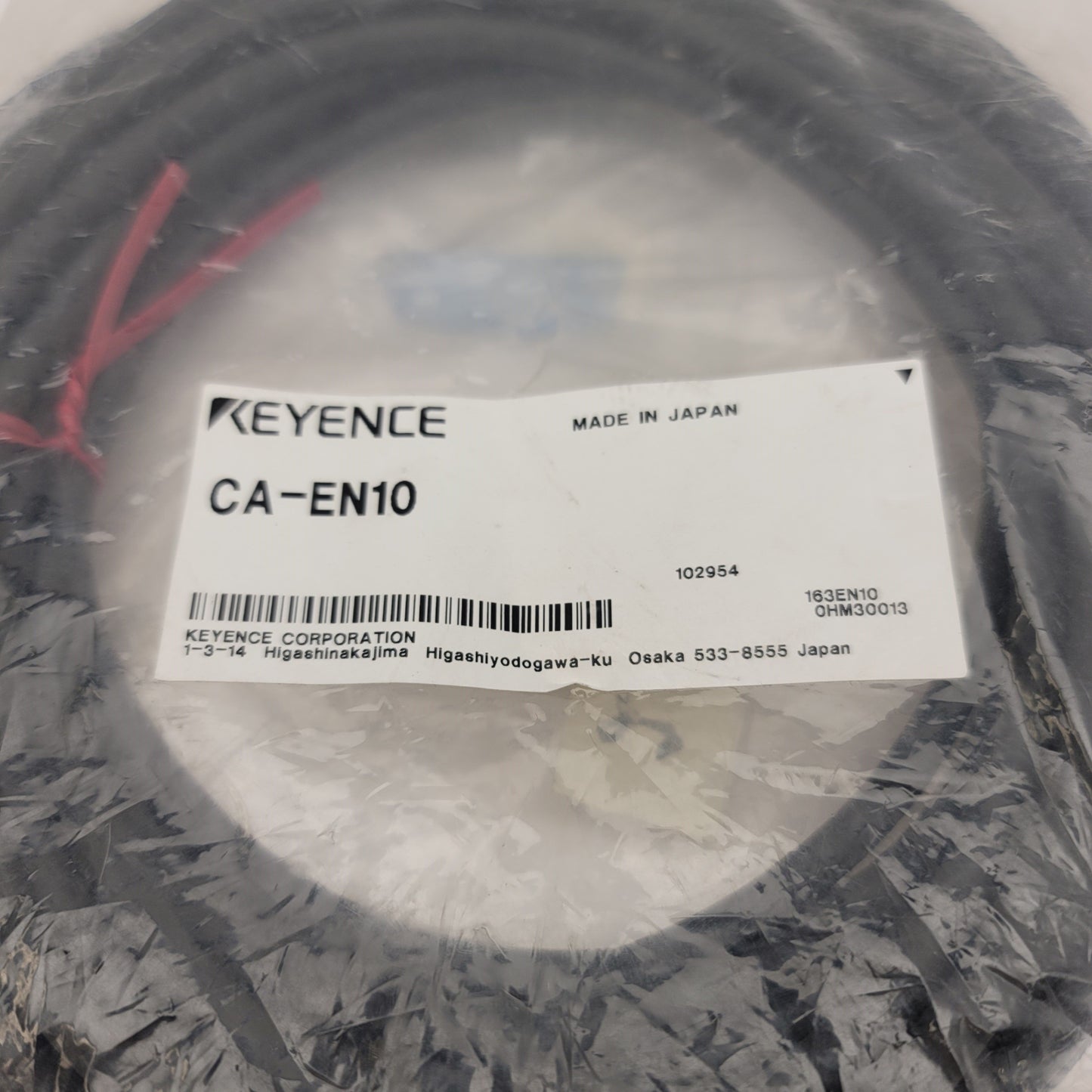Used Keyence CA-EN10 Encoder Cable For LJ-X8000 2D/3D Laser Profiler, 10m, M12 5-Pin