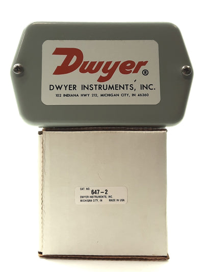 New Dwyer 647-2 Wet/Wet Differential Pressure Transmitter 0-25"WC to 4-20mA 18-30VDC