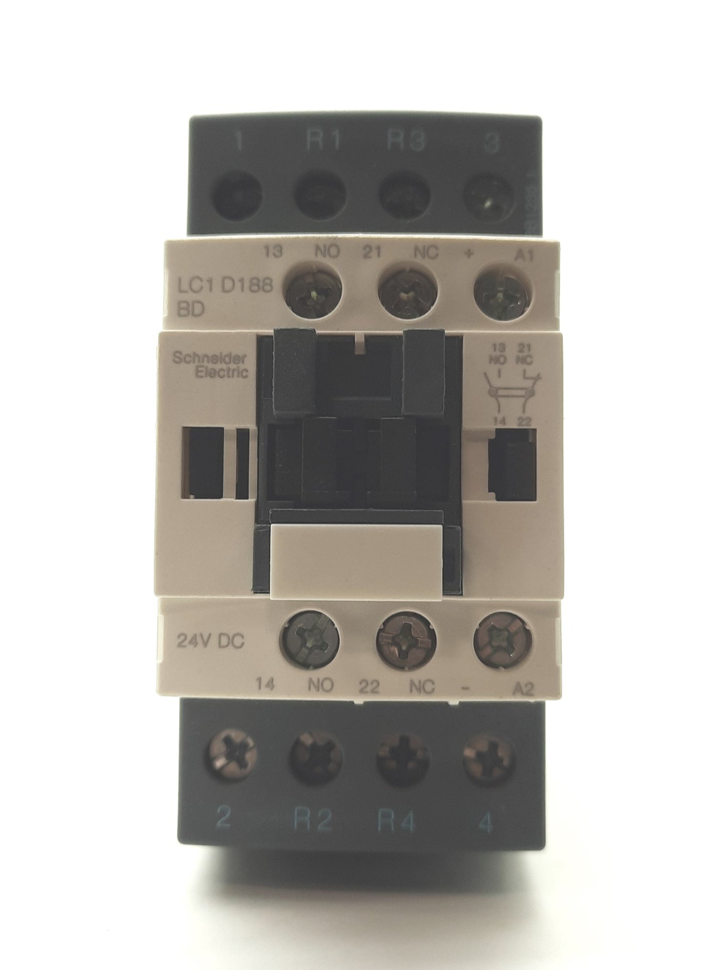 New Schneider Electric LC1D188BD Non-Reversing Contactor 4-Pole 440V 32A 24VDC Coil
