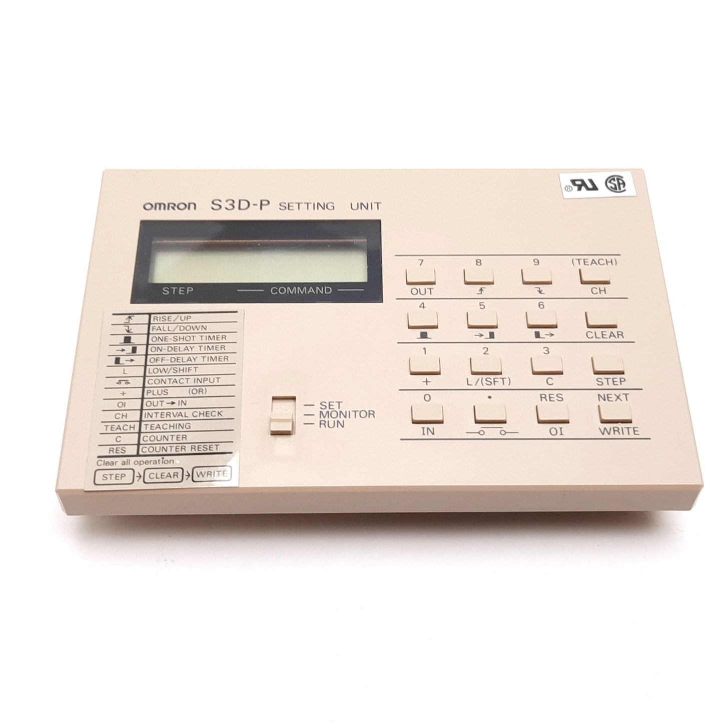 New Omron S3D-P-US Program Sensor Control Setting Unit Programming Module Controller