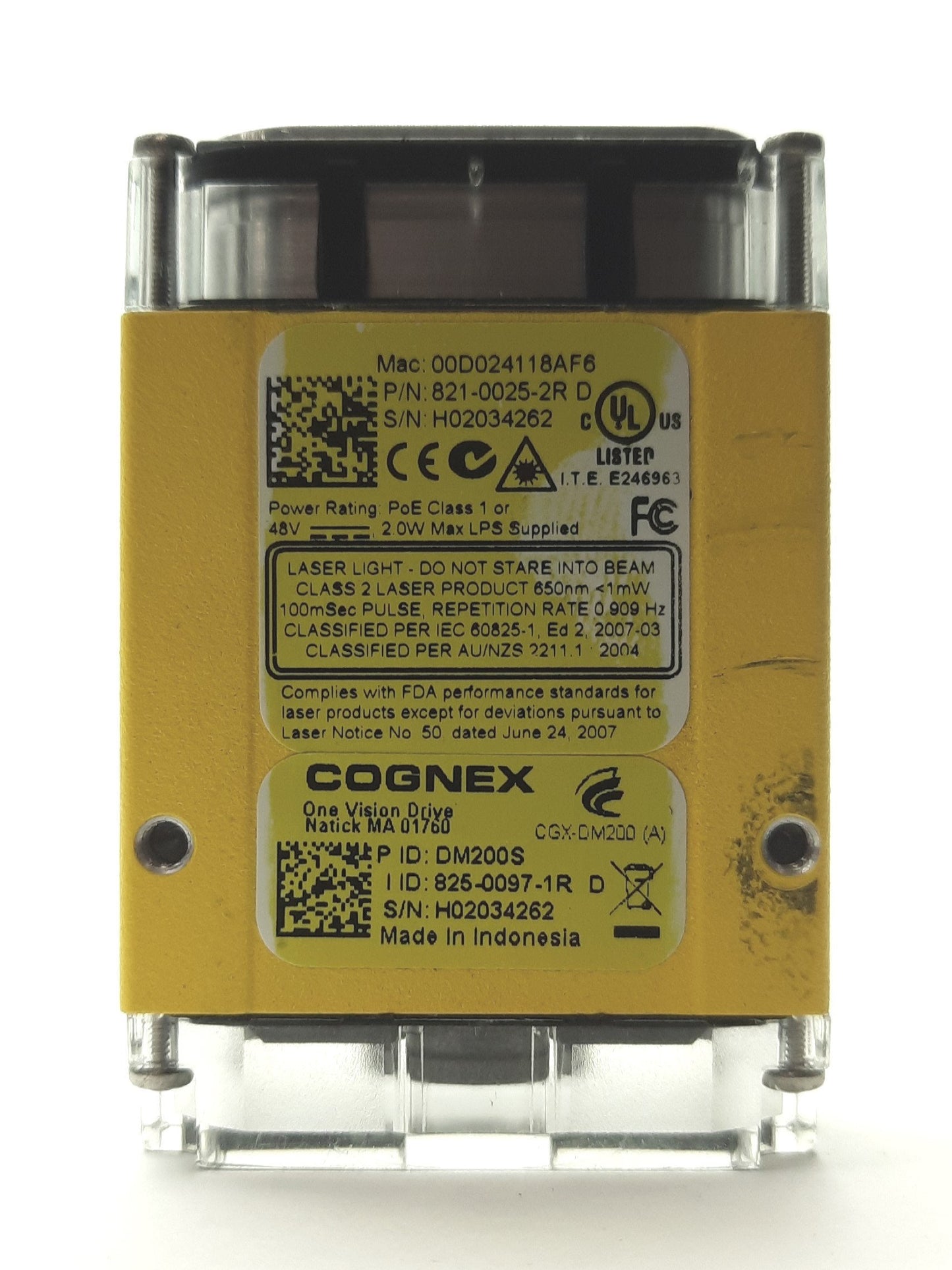 Used Cognex DM200S Dataman 200 Barcode Scanner/Reader, Liquid Lens, 1DMax, IDQuick