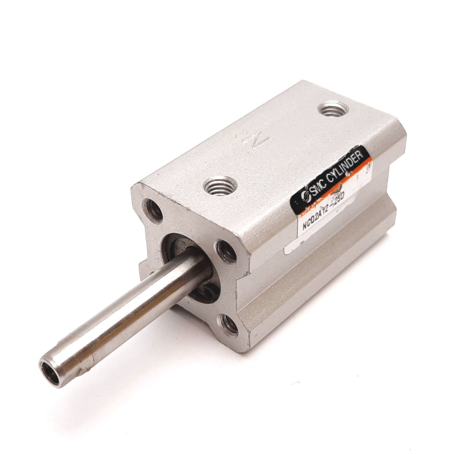 Used SMC NCQ2A12-25D Compact Cylinder, Bore: 12mm, Stroke: 25mm, Ports M5x0.8, 1.0MPa
