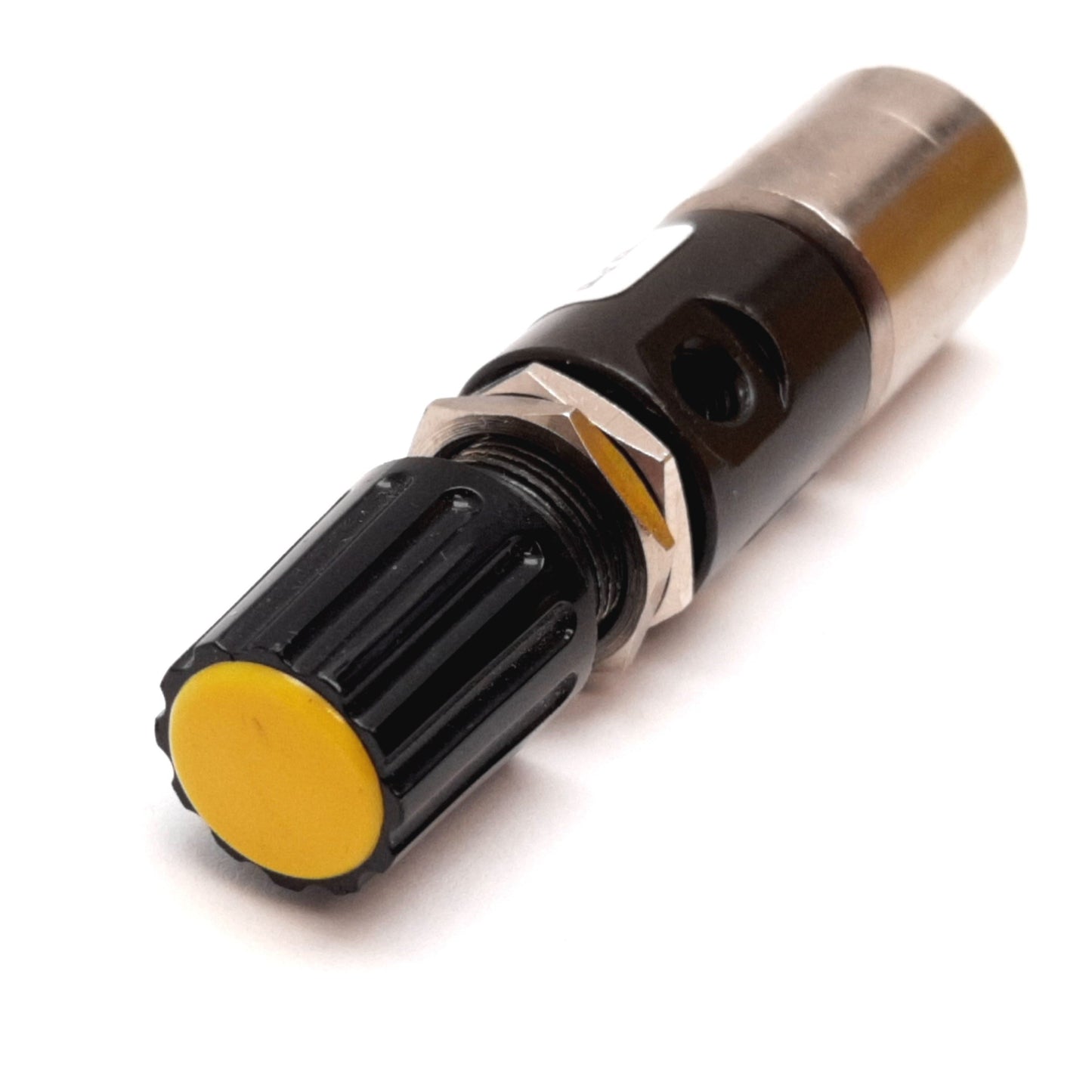 Used Pneumadyne PNV0-6 Pneumatic Needle Valve, In: 1/4 Push-In, Out: 10-32, 125psi