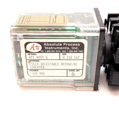 Used Absolute Process Instruments API 4059 G Field Selectable Bridge, With Socket