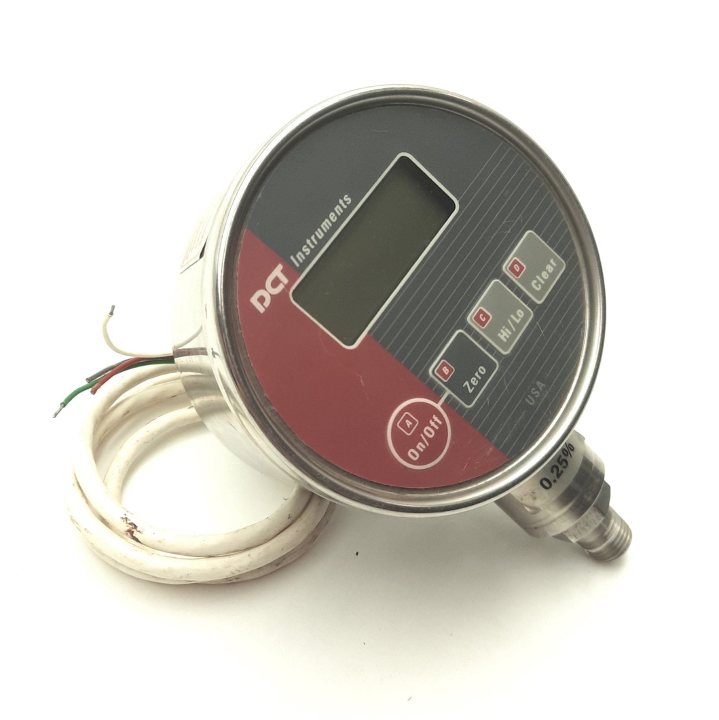 Used DCT Instruments TSE15VC Pressure Sensor and Gauge, 0-30In-Hg, 1/4"NPT