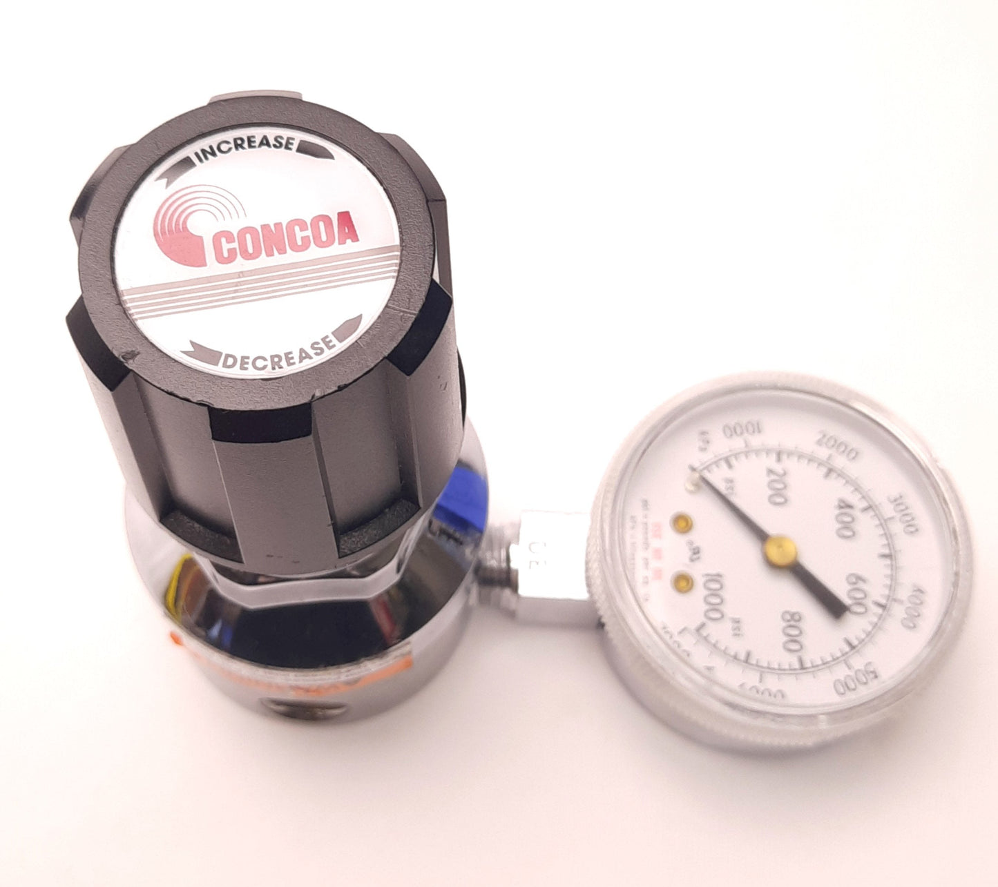 Used Concoa 3045001-01-000 Gas Regulator 3000psi Max Inlet, w/ 1000 Psi Gauge
