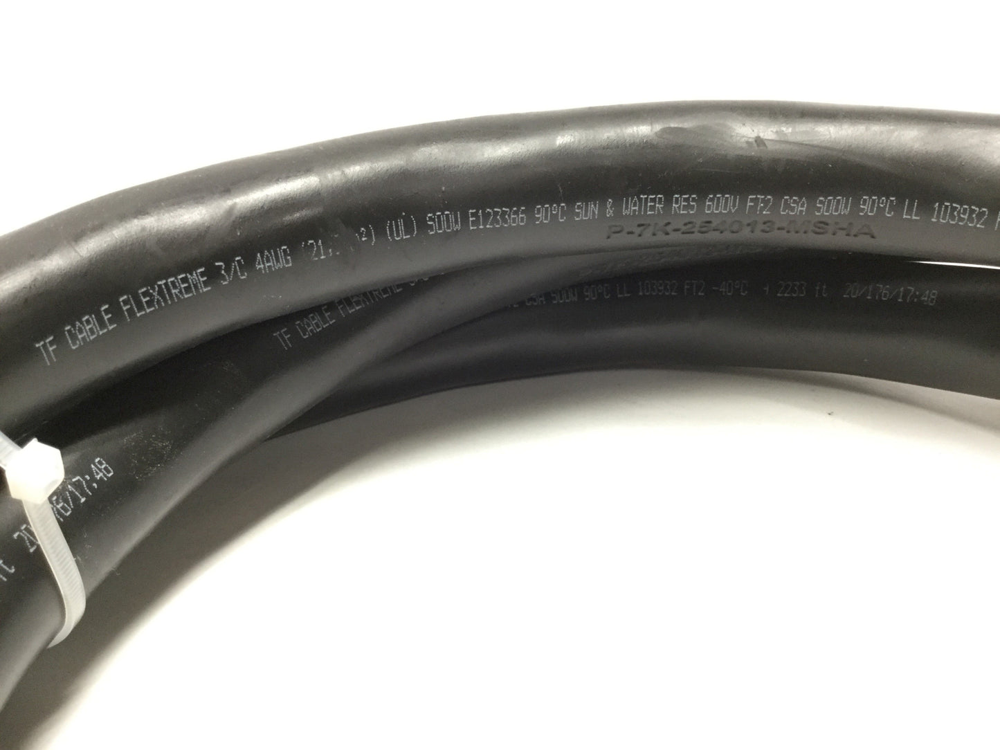 New – Open box TF Cable Flextreme 4/3 Portable Service Cord SOOW 600V 4AWG x 3 Conductor, 10ft