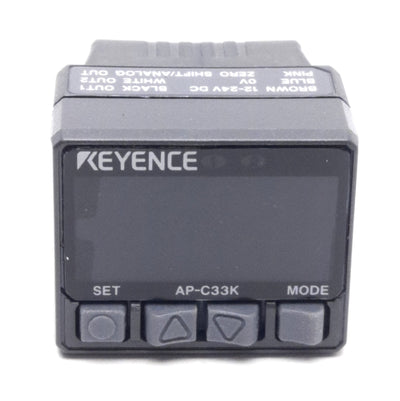 Used Keyence AP-C33K Digital Pressure Sensor 12-24VDC Panel Mount, NPN, 0-145psi