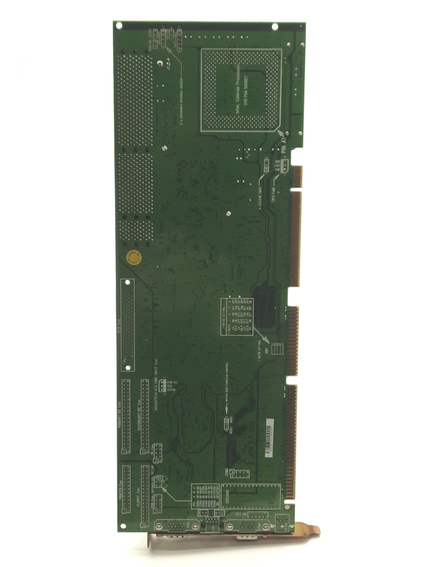 Used Advantech PCA-6168 Single Board Computer, Intel Celeron MMX 400MHz, 64MB RAM