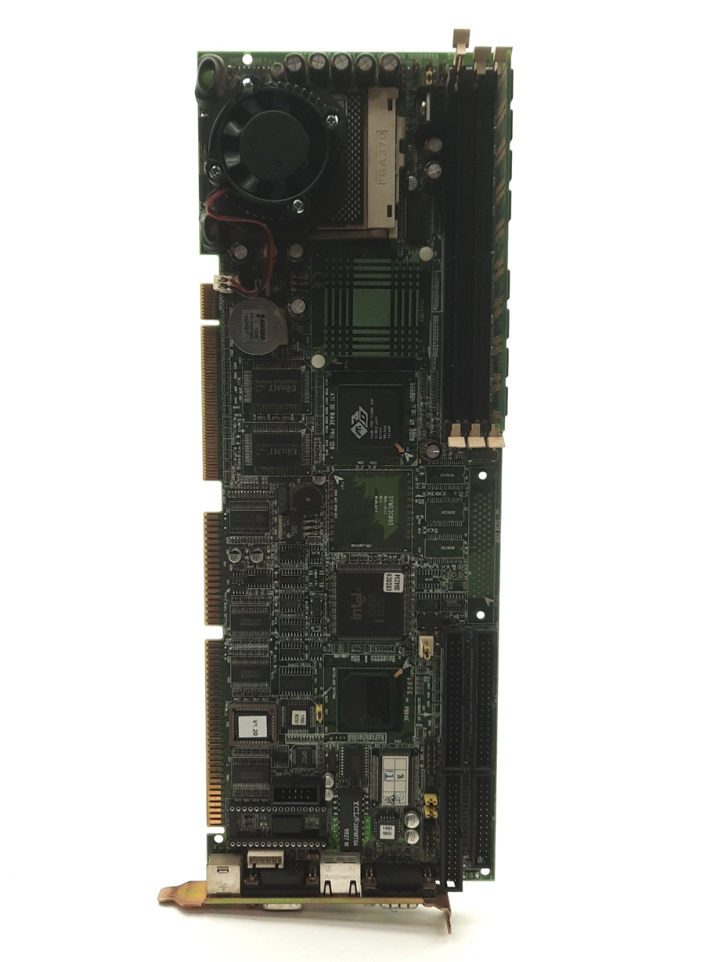 Used Advantech PCA-6168 Single Board Computer, Intel Celeron MMX 400MHz, 64MB RAM