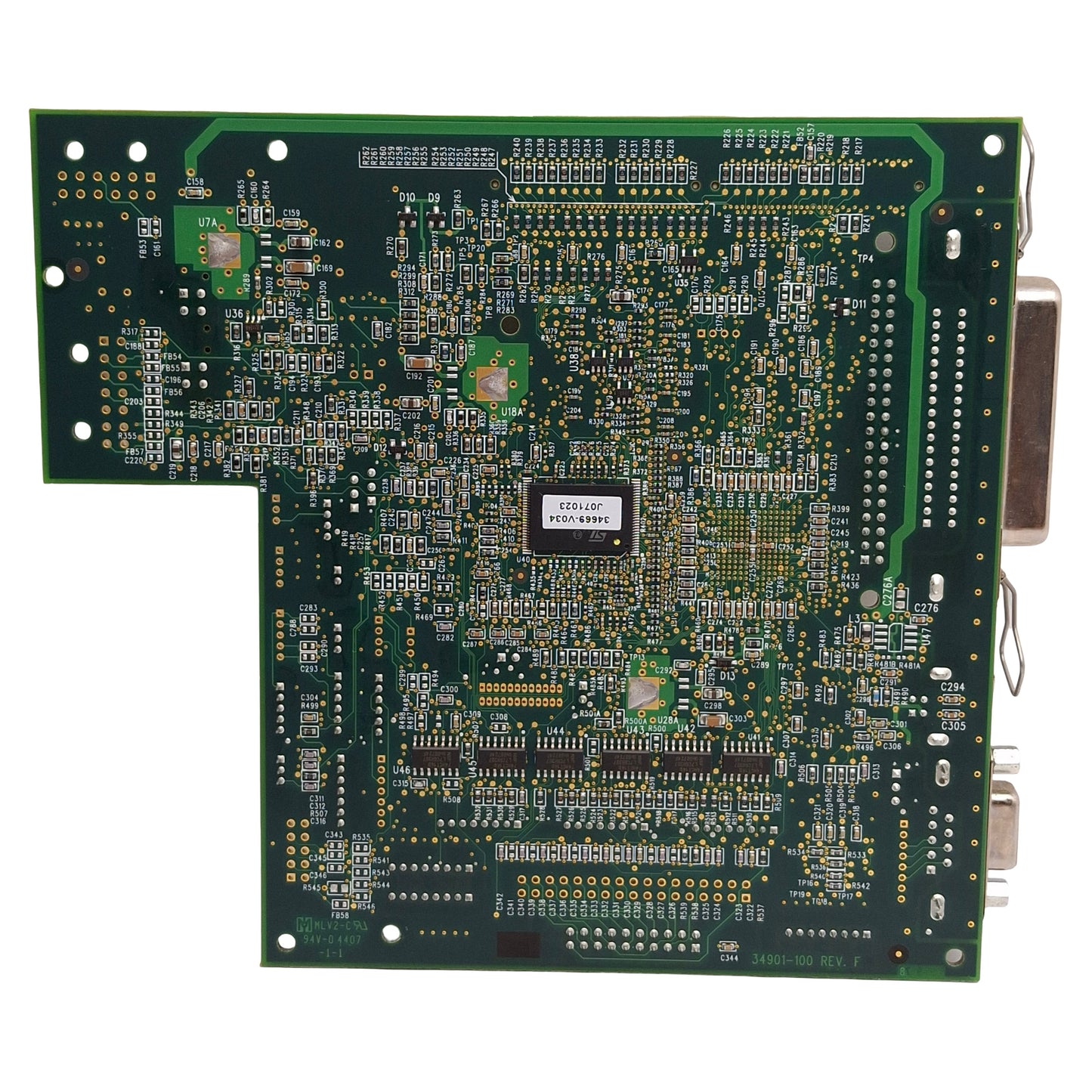 Used Zebra 34901-030 Rev N Main Control Board, USB, Serial, For 170XiIII+ Printer