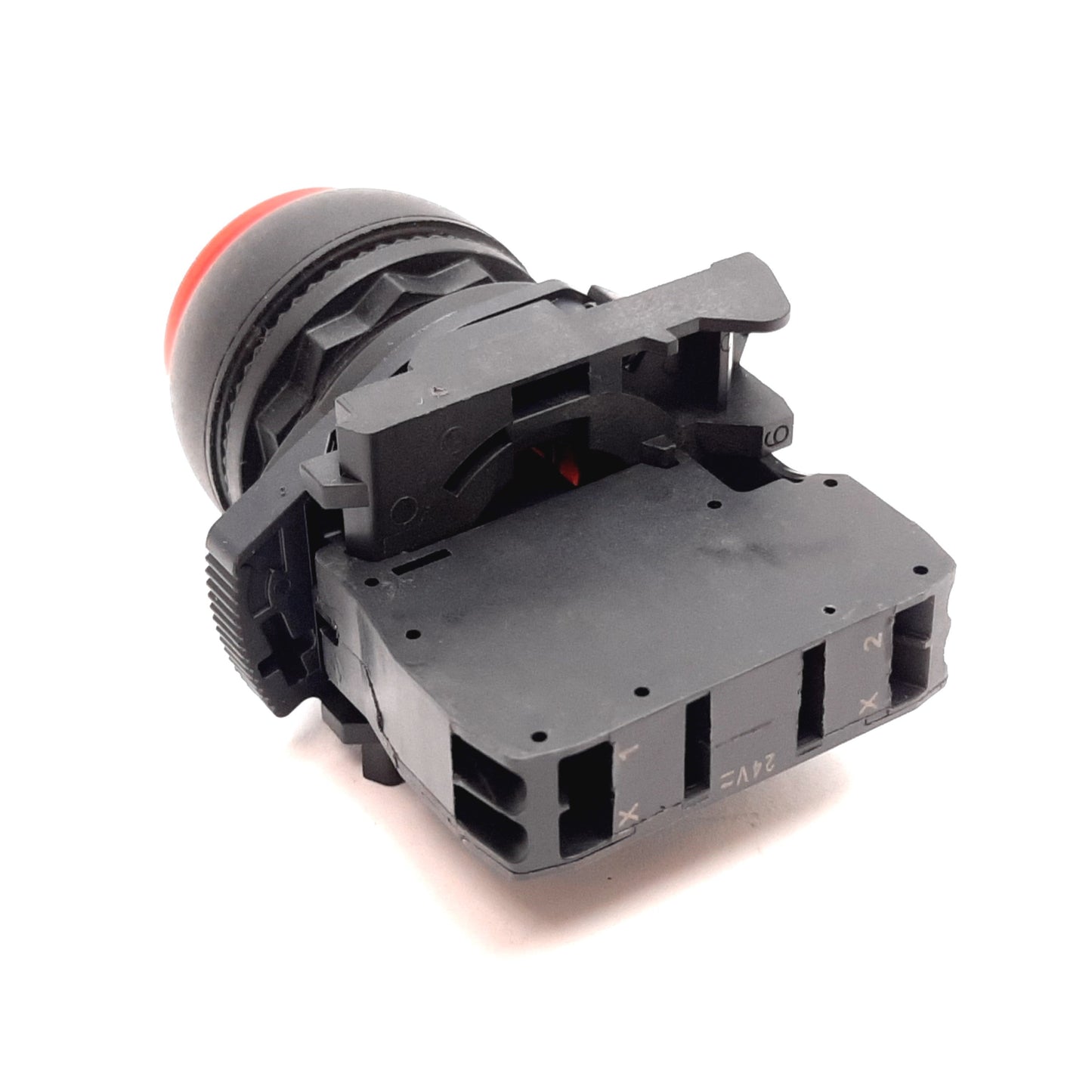 Used Allen Bradley 800F-Q3R Illuminated LED Red Pushbutton Switch, 24V AC/DC