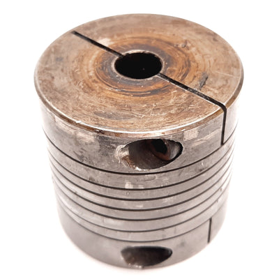 Used Flexible Shaft Coupling, Steel, 1/2" to 7/8", 2.15" x 2.25" Diameter