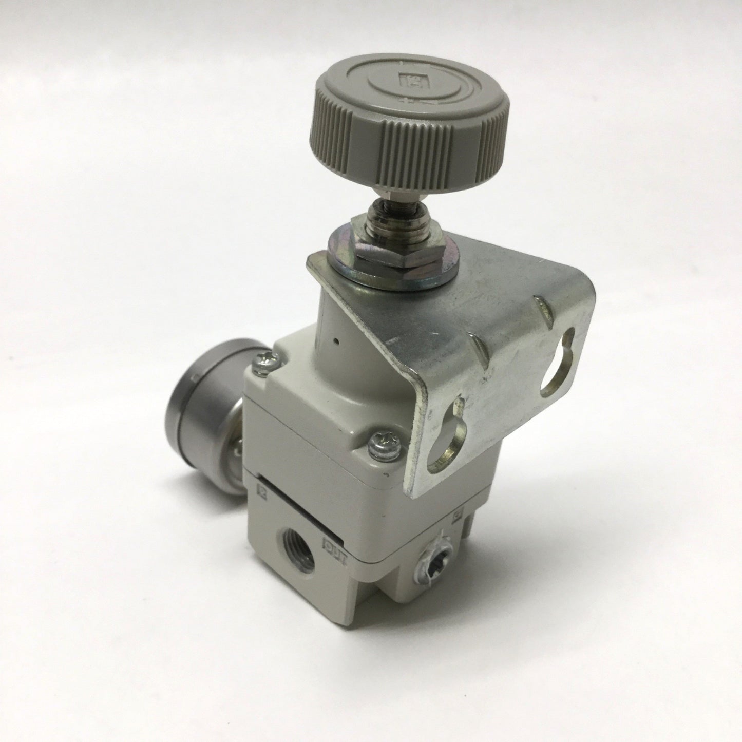 Used SMC IR1020-01BG Precision Regulator, 0.01~0.8MPa Set Pressure, Rc 1/8" w/Gauge