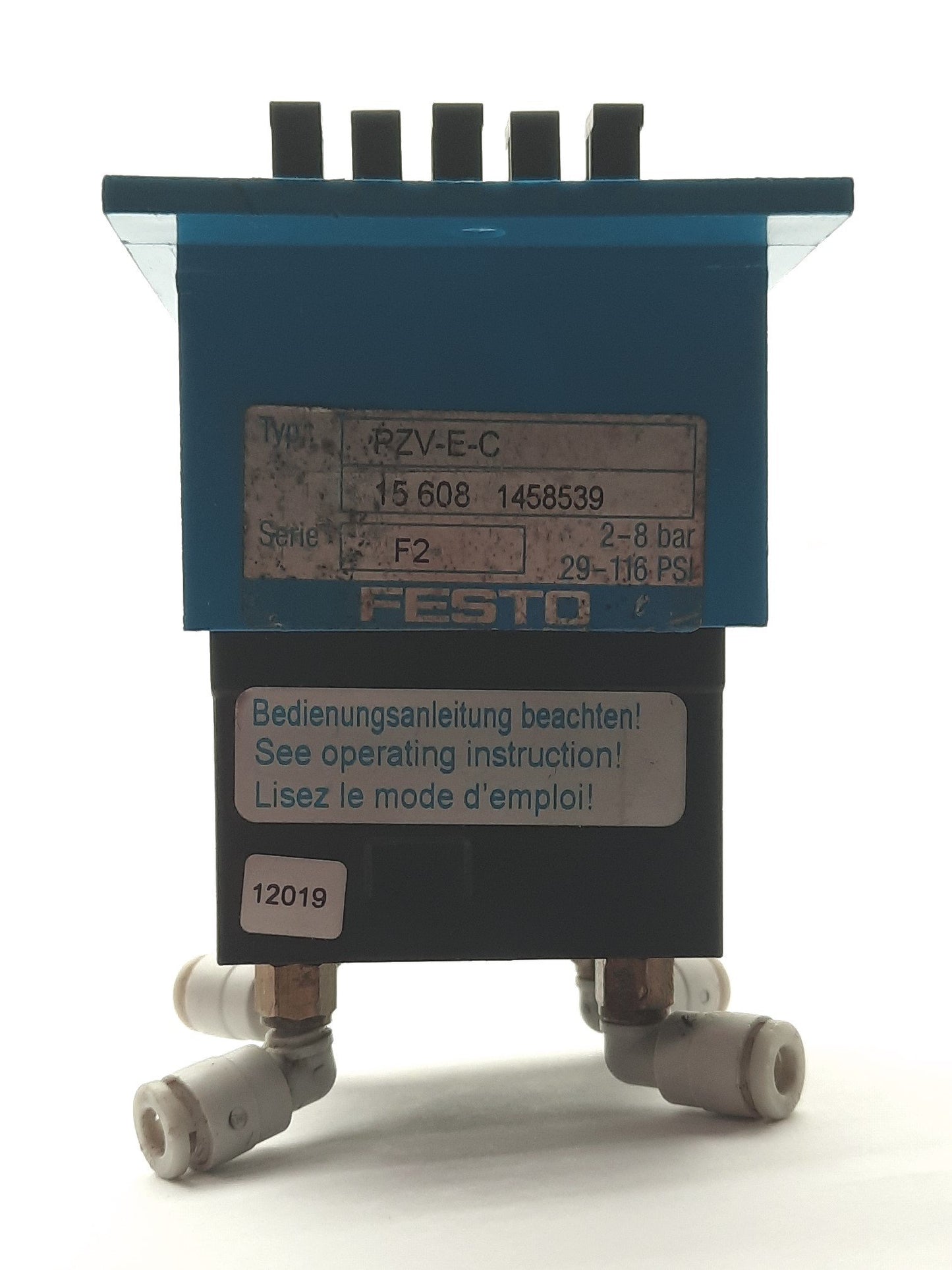 Used FESTO PZV-E-C Pneumatic Signal Preset Counter, 5-Digit, 29-116PSI, M5 Ports