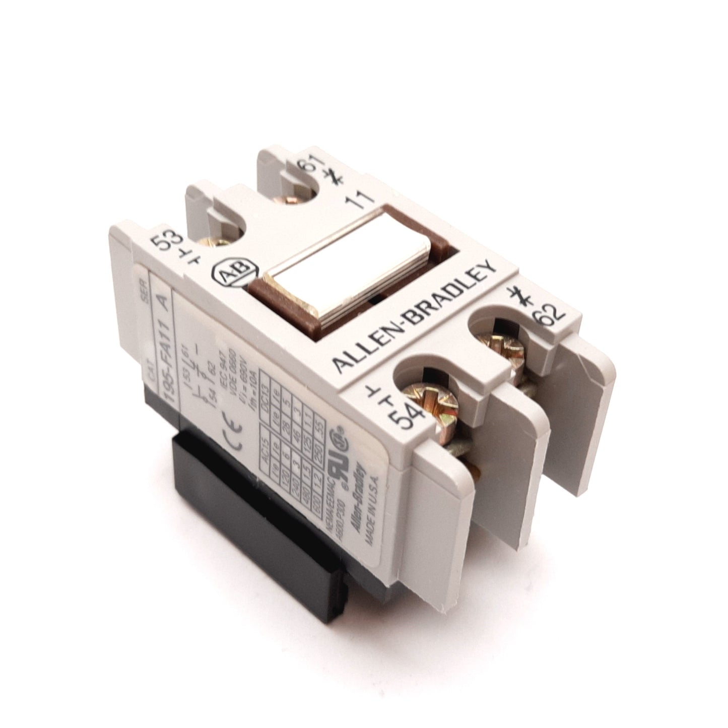 New Allen Bradley 195-FA11 Auxiliary Contact Block, 1x N/O 1x N/C, 690V 10A