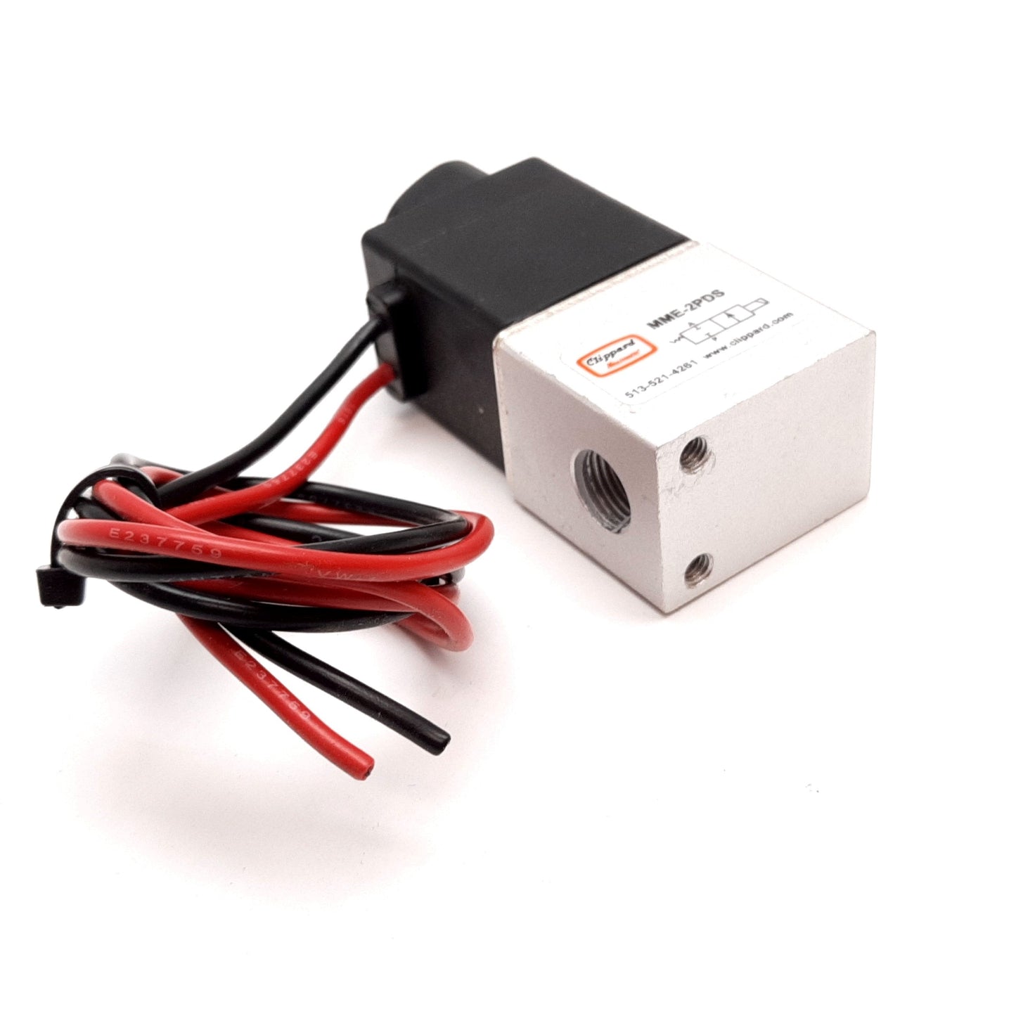 Used Clippard MME-2PDS Maximatic 2-Way Solenoid Valve, 24VDC, 0-115psig, 1/8" NPT