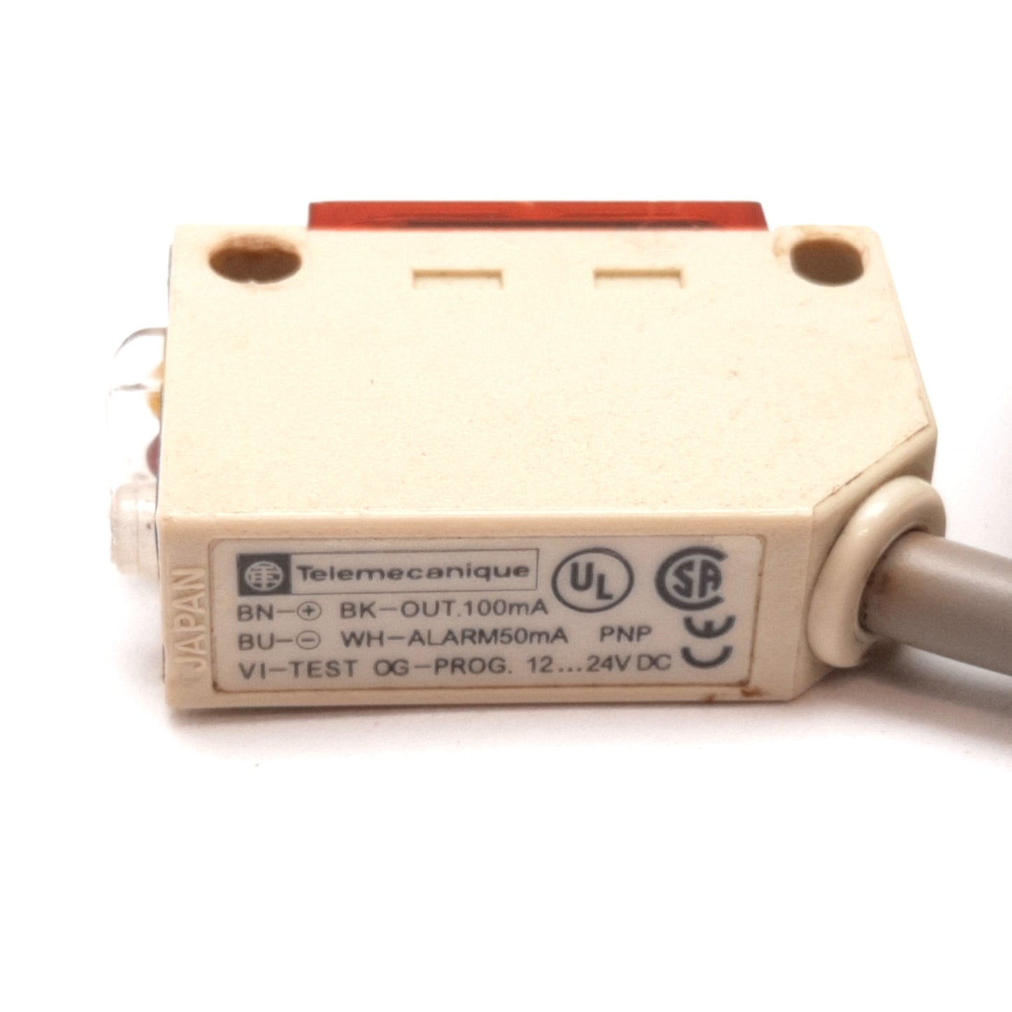 Used Telemecanique XUMH023539 Photoelectric Detector Sensor, 12-24VDC, PNP, 6-Wire