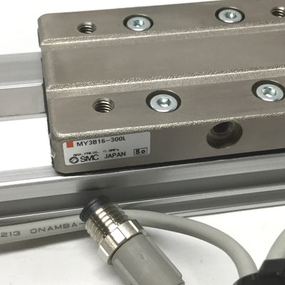 Used SMC MY3B16-300L Rodless Mechanically Jointed Cylinder 16mm Bore, 300mm Stroke