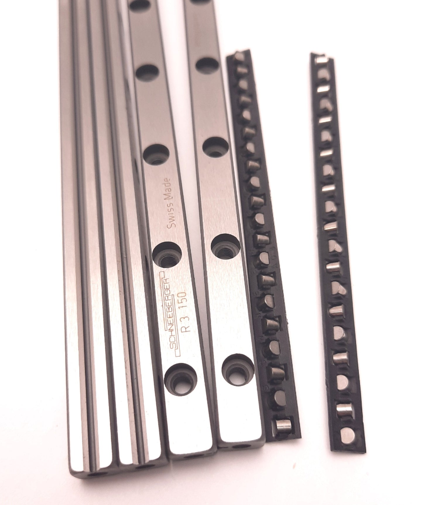 New Other Schneeberger R 3-150 AC 3/20 Linear Rail with Roller Cage, Two Rails & Cage Sets