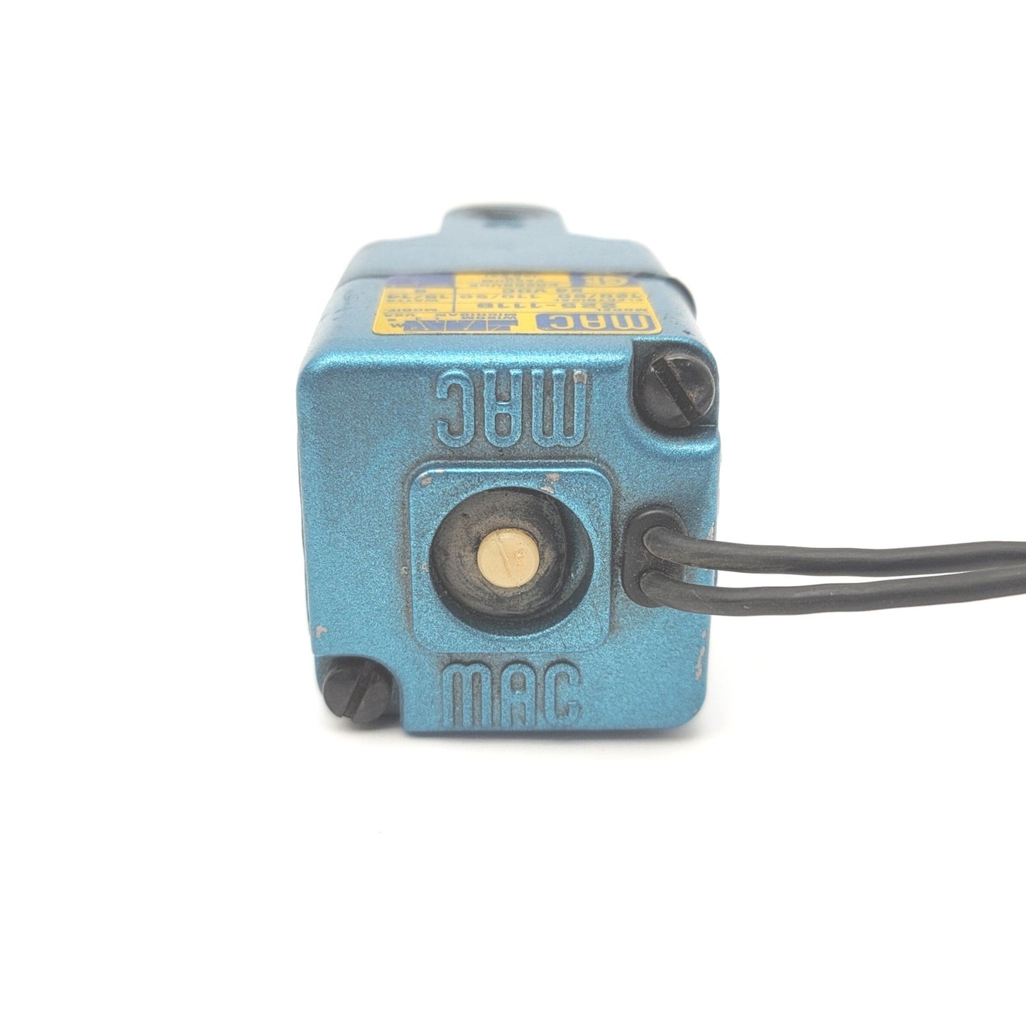 Used MAC Valves 225-111B Solenoid Pilot Valve 120VAC/24VDC Coil, Vacuum To 150psi