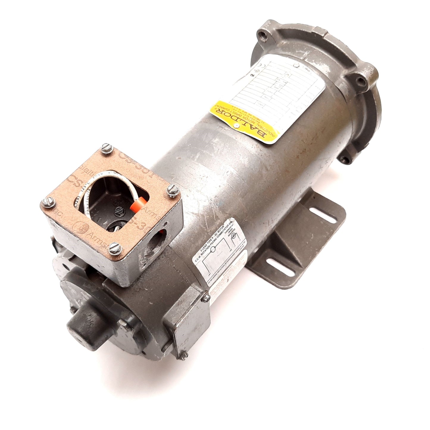 Used Baldor CDP3330 Electric DC Motor, 90VDC 4.8A, 1750RPM, 1/2HP, TENV 56C Frame