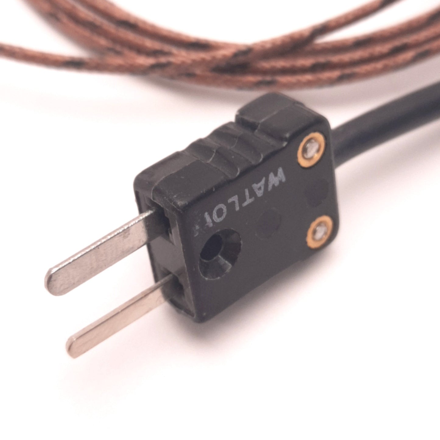 Used Watlow AFDB0FA010GJ040 MI Thermocouple, Type J, Mini Plug, Probe 1", 4Ft Lead