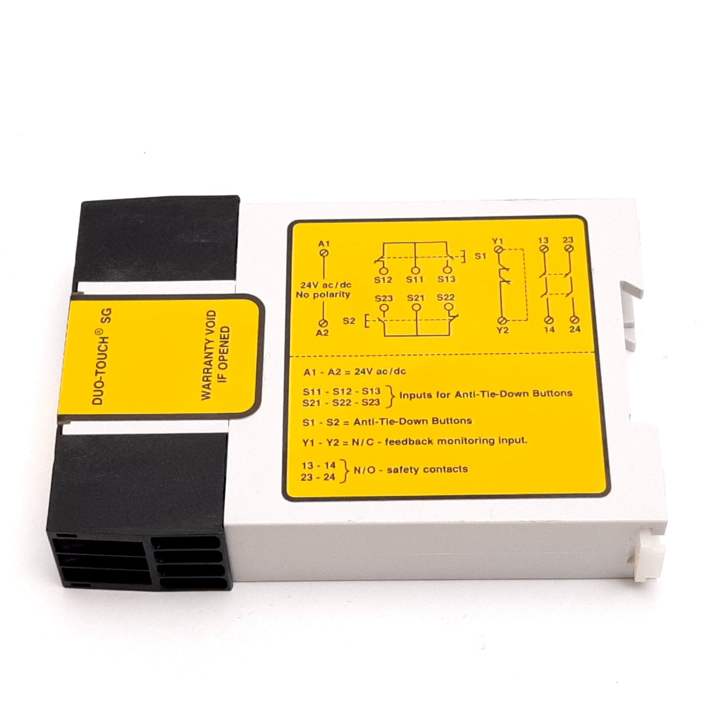 Used Banner AT-FM-10K Safety Relay Duo-Touch Two-Hand Control Module, 2 N/O, 24VAC/DC