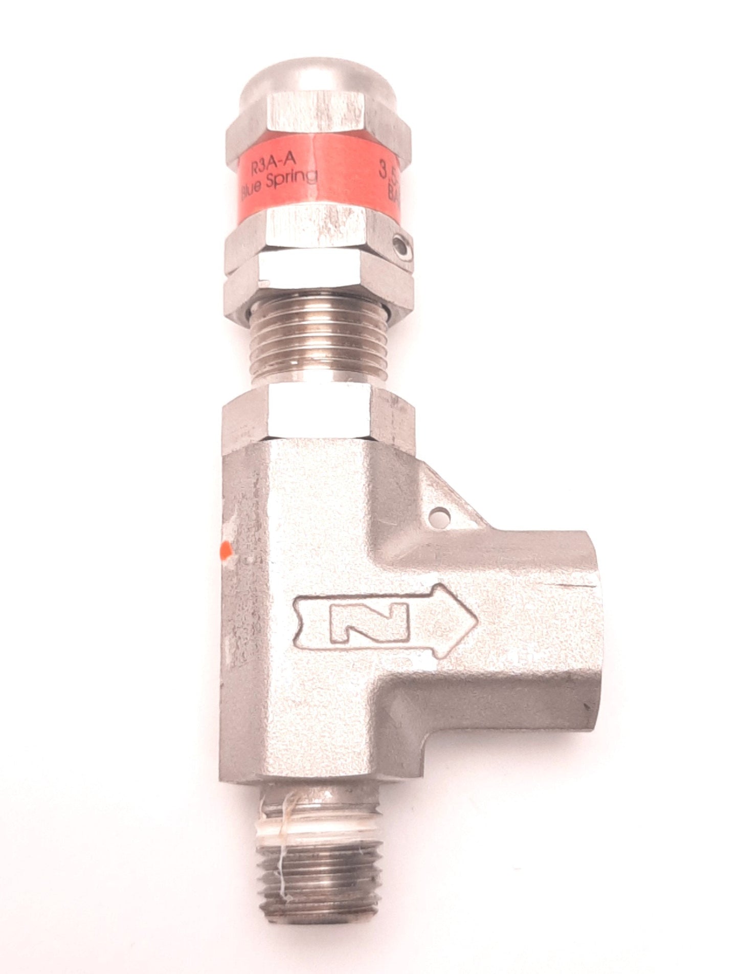 Used Swagelok SS-4R3AS Relief Valve 50 to 350 Psig Set Pressure Blue, 1/4" NPT