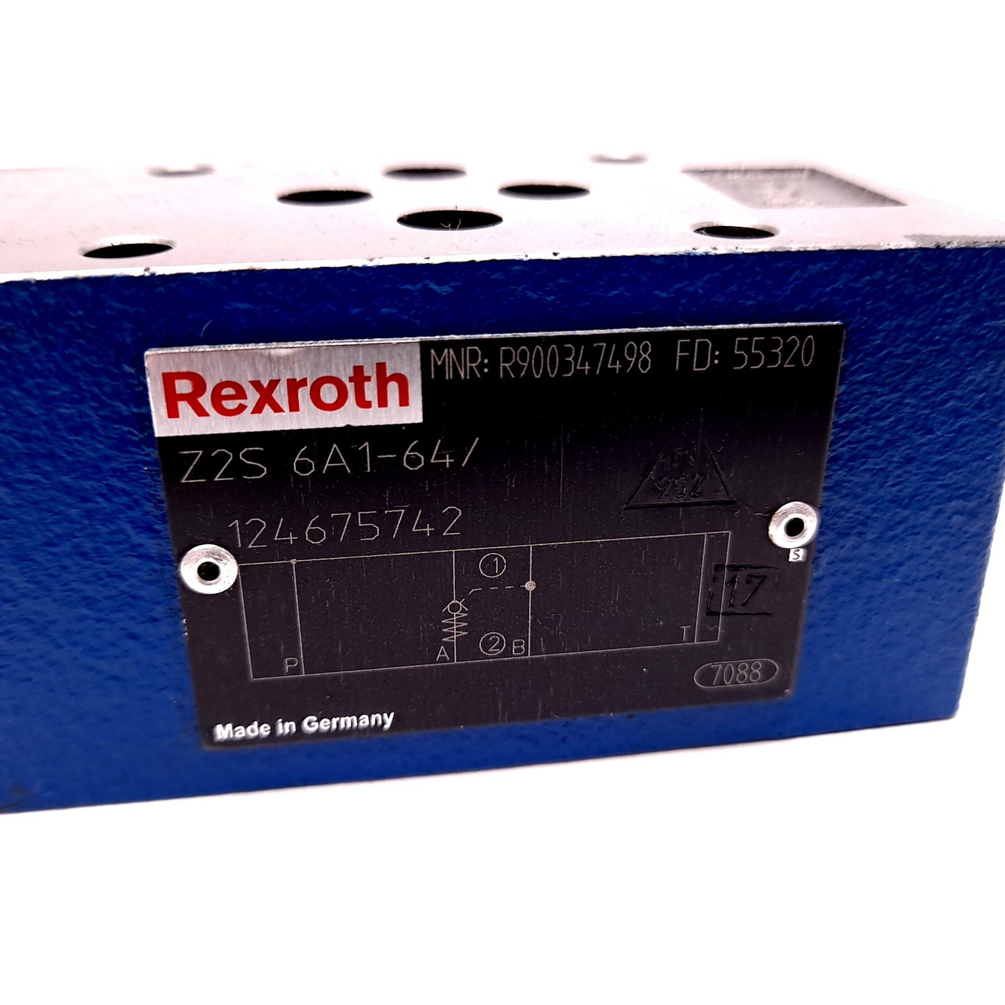 Used Rexroth R900347498 Directional Valve Sandwich Plate Z2S 6A1-6X/ 315Bar 15.8 GPM