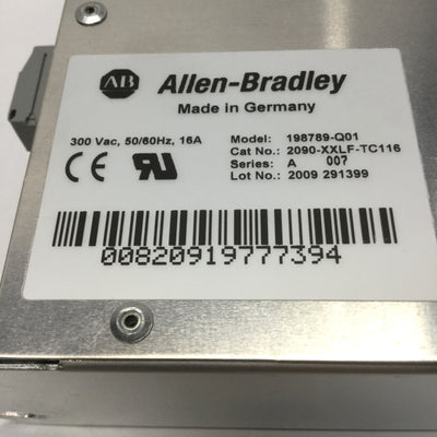 Used Allen Bradley 2090-XXLF-TC116 Kinetix Servo Drive AC RFI Line Filter 300VAC, 16A