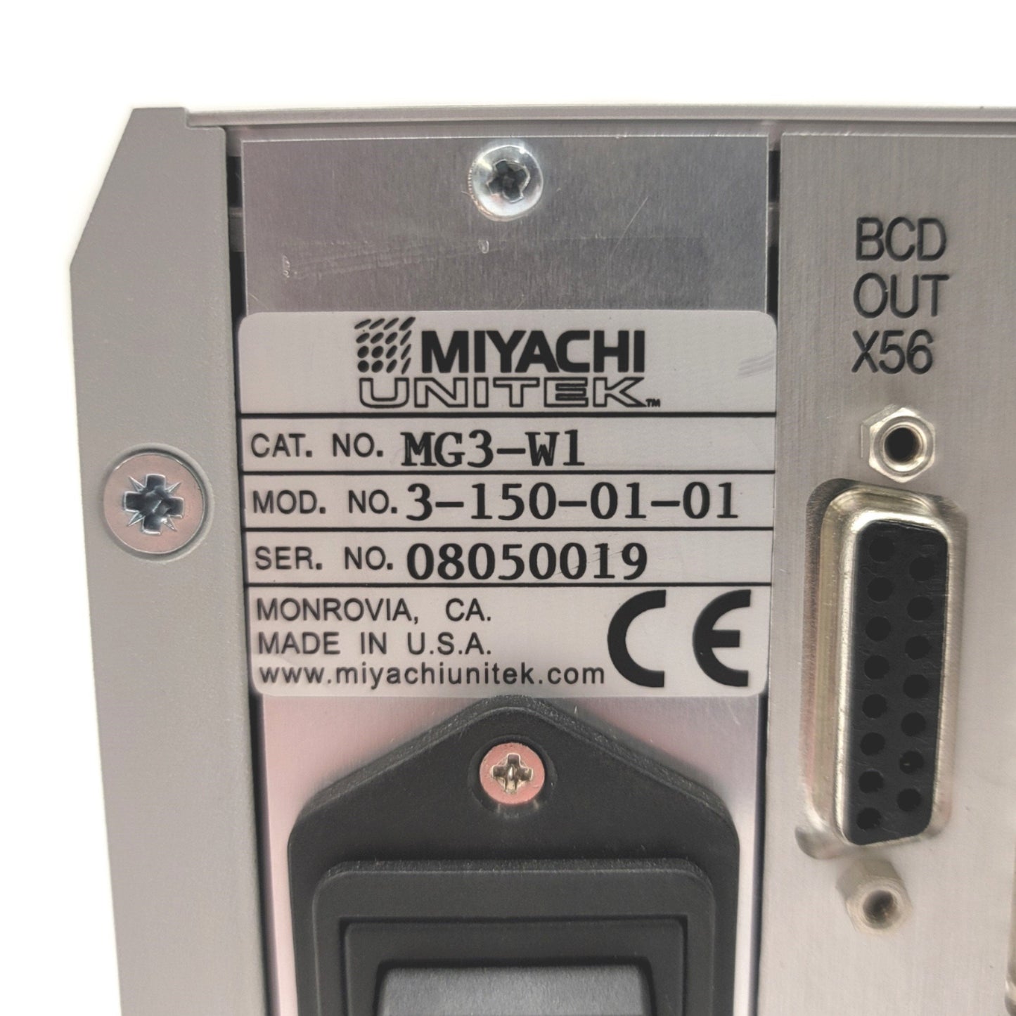 Used MIYACHI PECO MG3-D-W MG3 Digital Process Sentry, RS232, CF, 110-240VAC 50/60Hz
