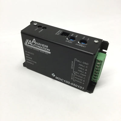 Used Anaheim MDC100-050101 DC Brushless Motor Speed Control Driver 20-50VDC 10A 250W