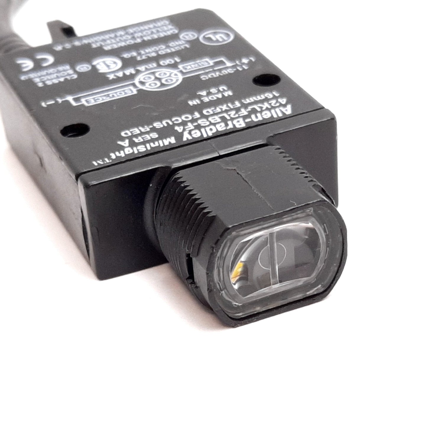 Used Allen Bradley 42KL-F2LBS-F4 MiniSight Photoelectric Sensor, 16mm, 11-30VDC