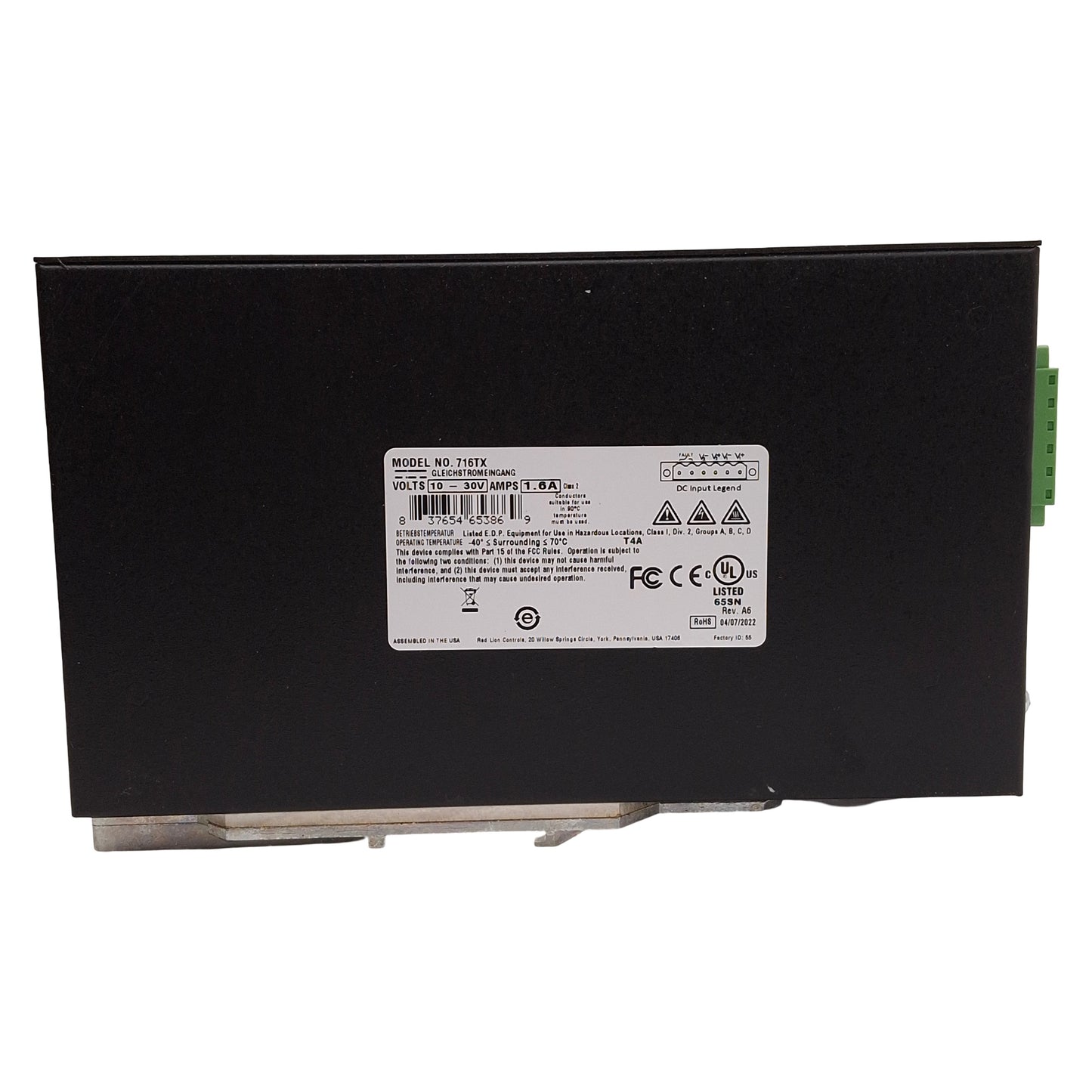 Used N-Tron 716TX Managed Industrial Ethernet Switch, 16-Port 10/100Mbps, 10-30VDC