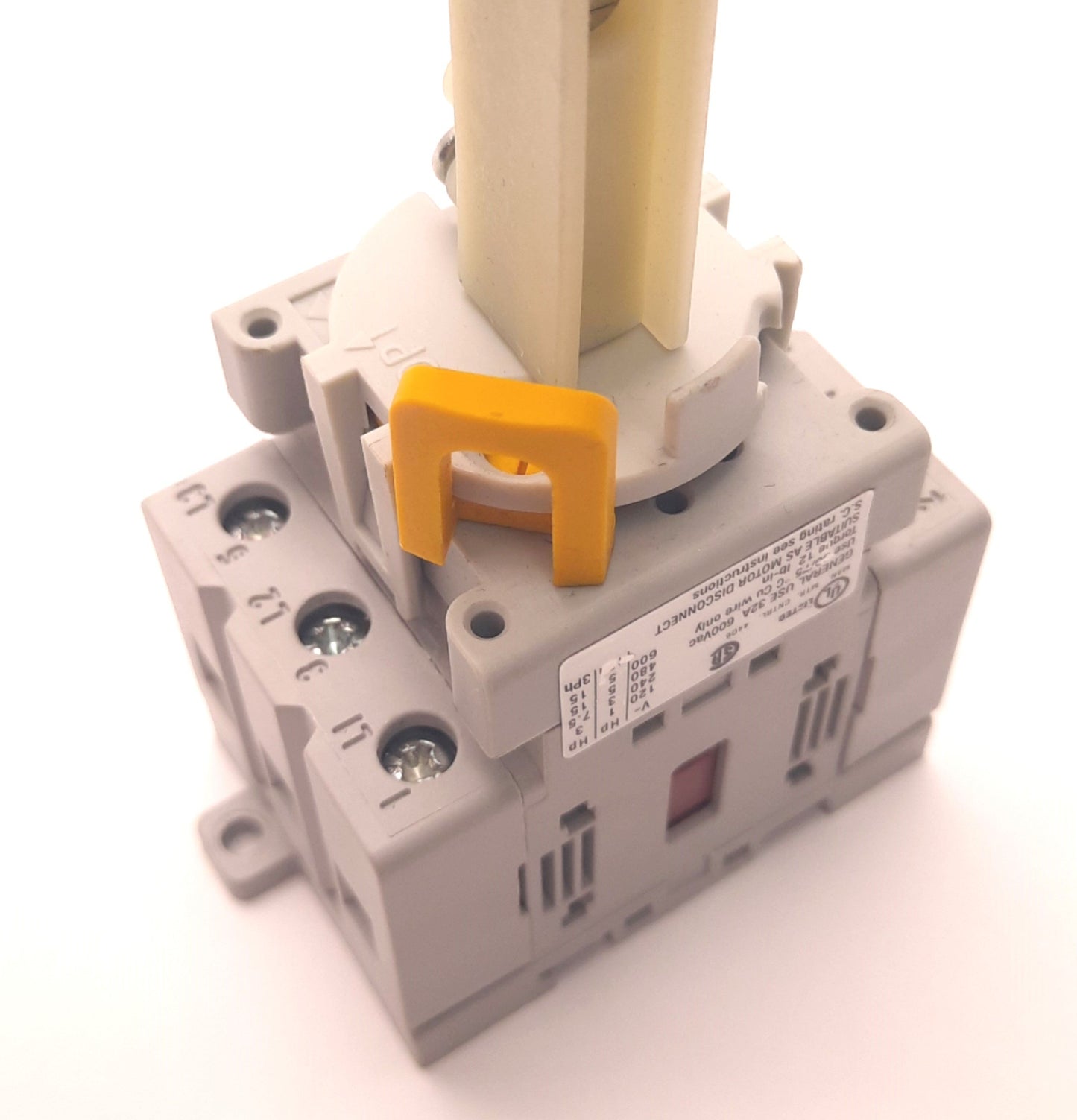 Used Allen Bradley 194E-A32-1753 B Disconnect Switch 32A, 600VAC, 3 Pole, 6-3/8" Post