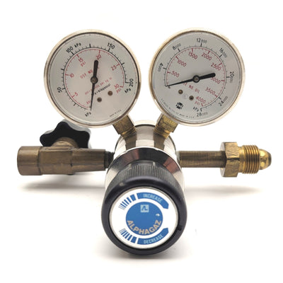 Used ALPHAGAZ 85-125UI-16-540 Pressure Regulator, CGA 580, 0-25PSI