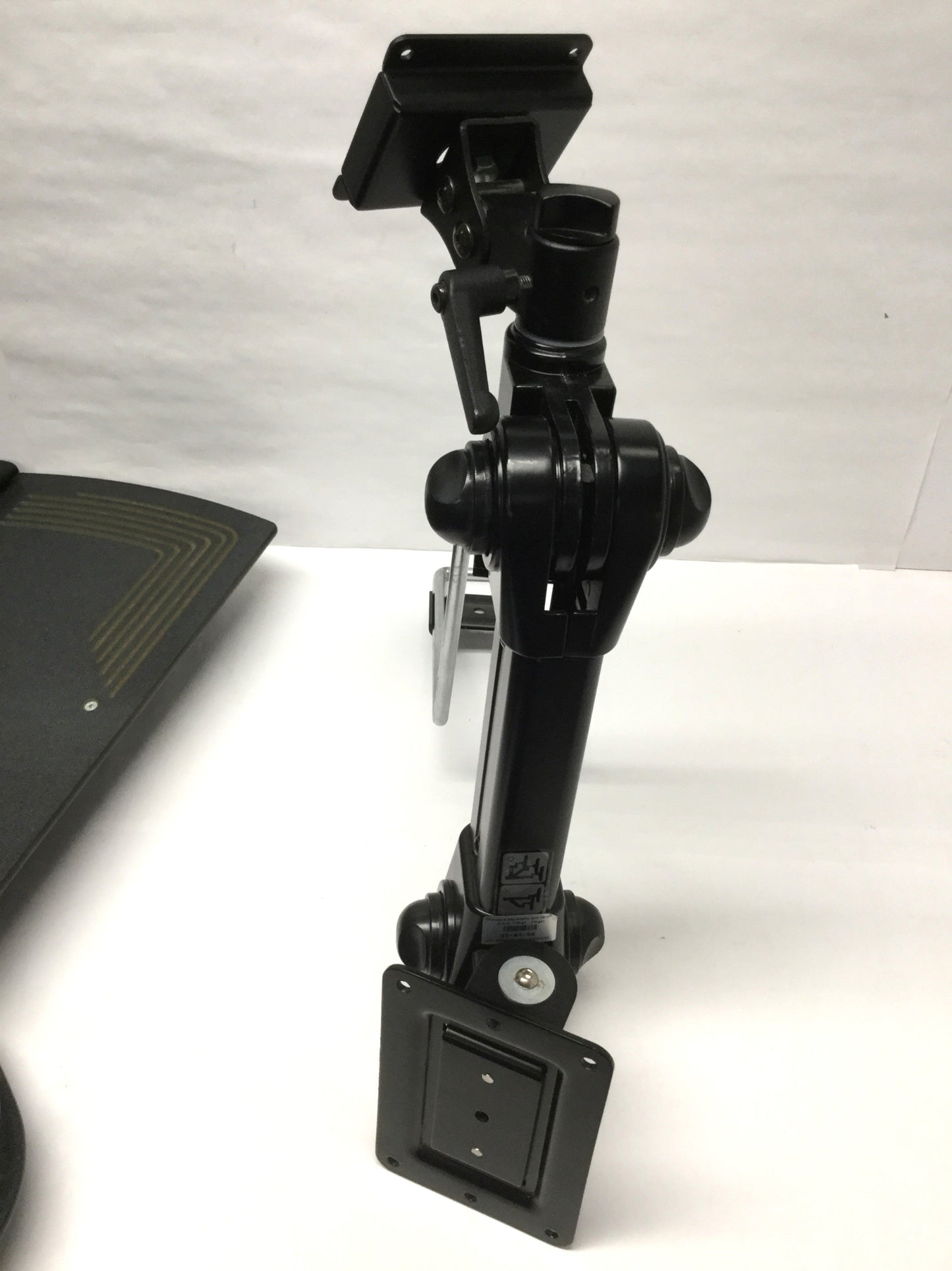 Used Custom Products 60239-W Adjustable Wall Mount LCD Monitor Arm w/Keyboard Tray