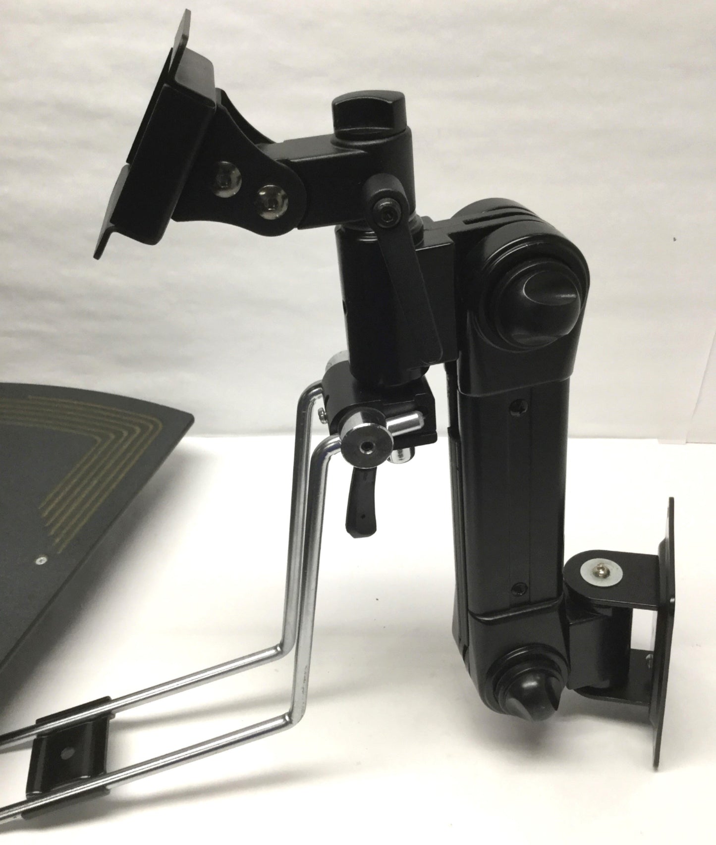 Used Custom Products 60239-W Adjustable Wall Mount LCD Monitor Arm w/Keyboard Tray