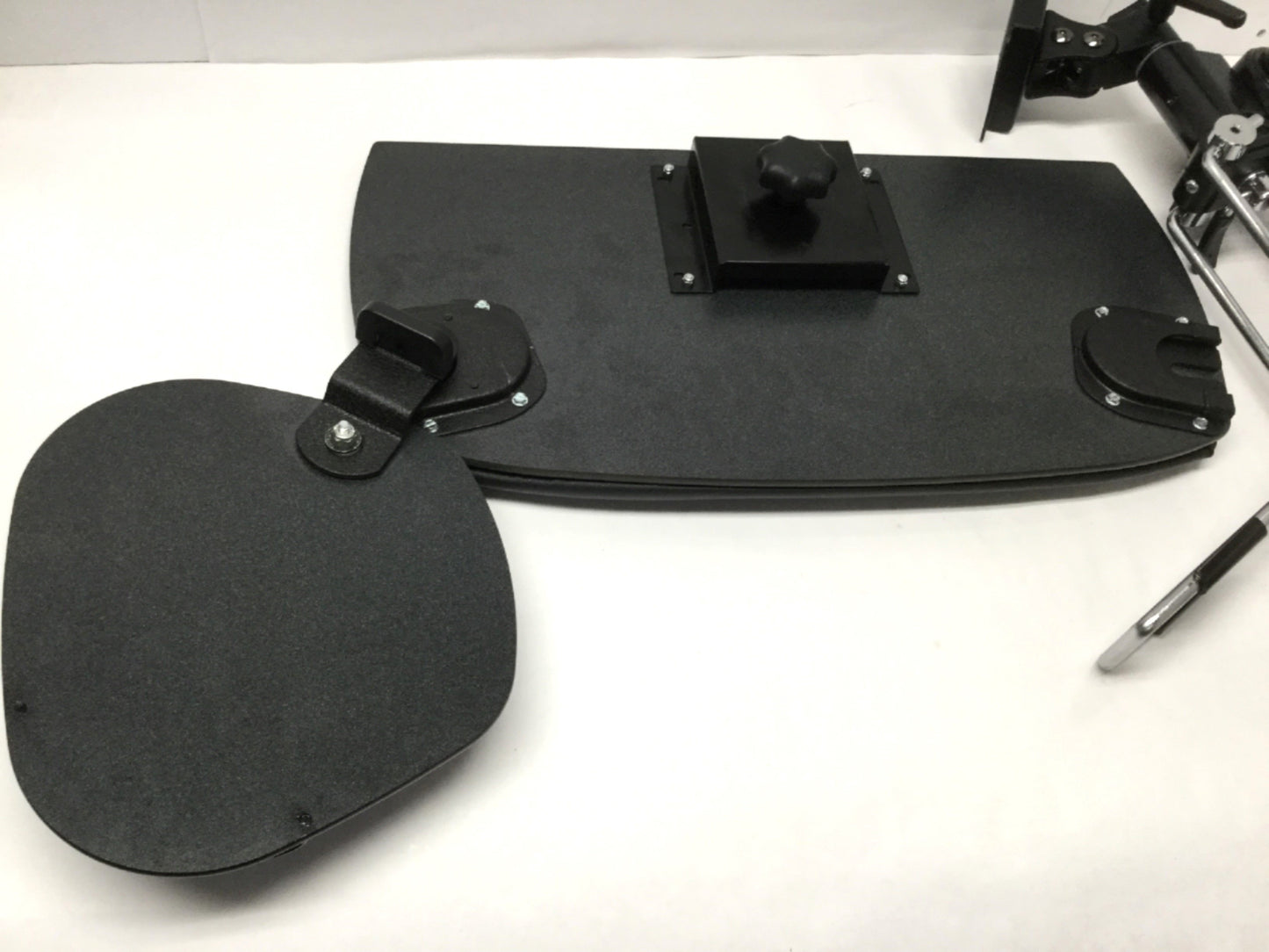 Used Custom Products 60239-W Adjustable Wall Mount LCD Monitor Arm w/Keyboard Tray
