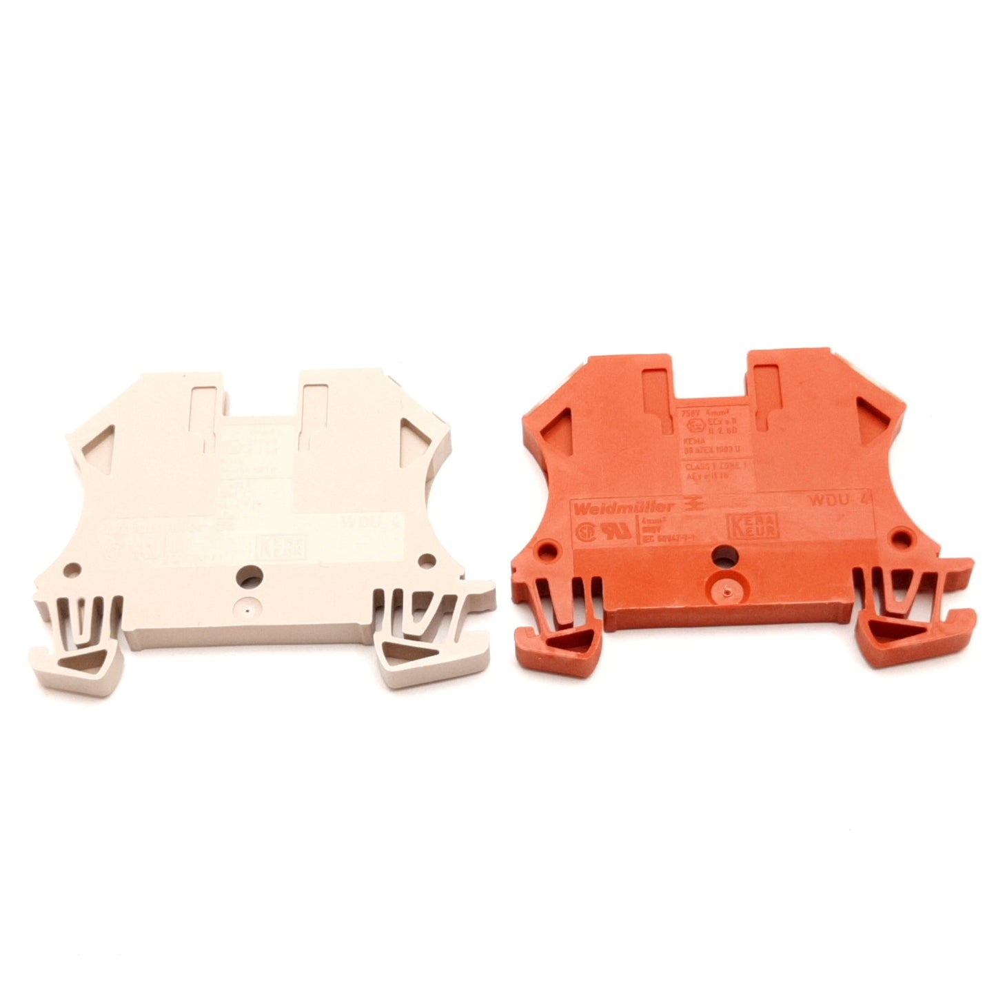 Used Lot of 20 Weidmuller WDU 4 W-Series Feed-Through Screw Terminal Blocks, 800V 24A