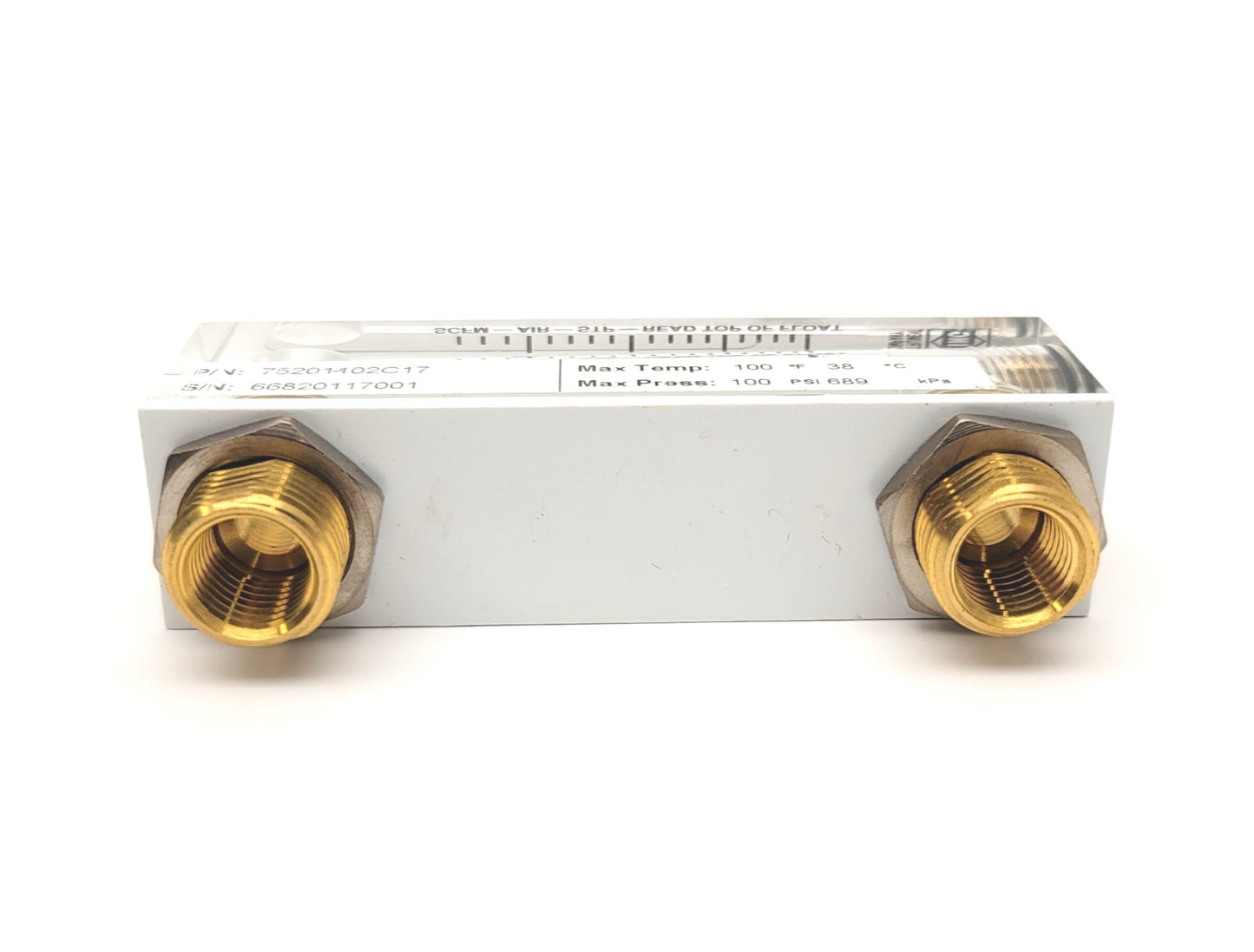 New King Instrument 75201102C17 Acrylic Tube Flowmeter, 0-4SCFM, 1/4"NPT