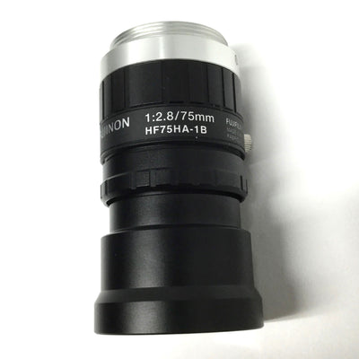 Used Fujinon HF75HA-1B Machine Vision Camera Lens 1:2.8, 75mm, C-Mount, 1.5MP, 2/3"