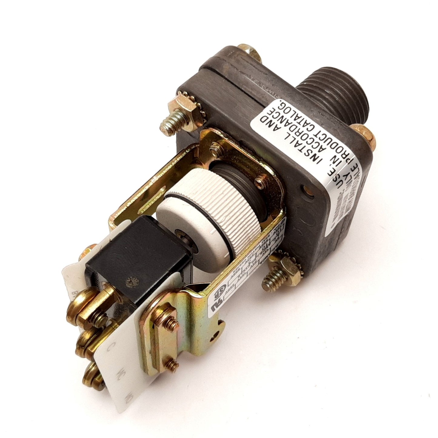 Used Barksdale E1S-H-VAC Pressure Switch, 0.5-30inHg Vac, 1/2" NPT, 1/8" NPT