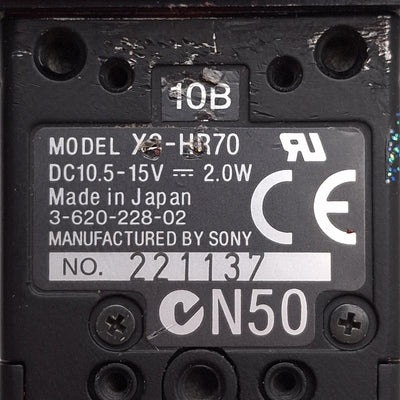 Used Sony XC-HR70 Machine Vision Camera 1024x768@29FPS 1/3" CCD B/W w/Custom Mount
