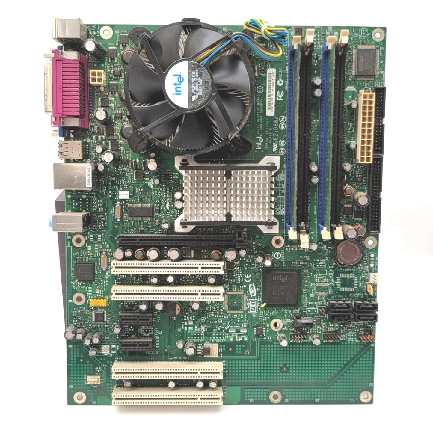 Used Intel D945GNT D945PSN ATX Desktop Motherboard W/ CPU Intel Pentium 4 630 3.0GHz