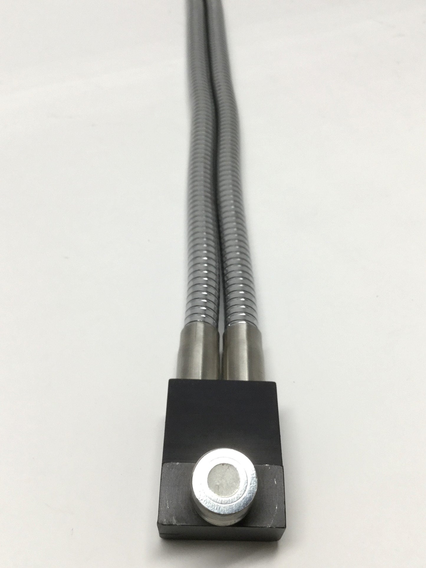 Used Dual Branch Fiber Optic Microscope Light Guide, Flex Gooseneck, 5/8" Input, 18"L