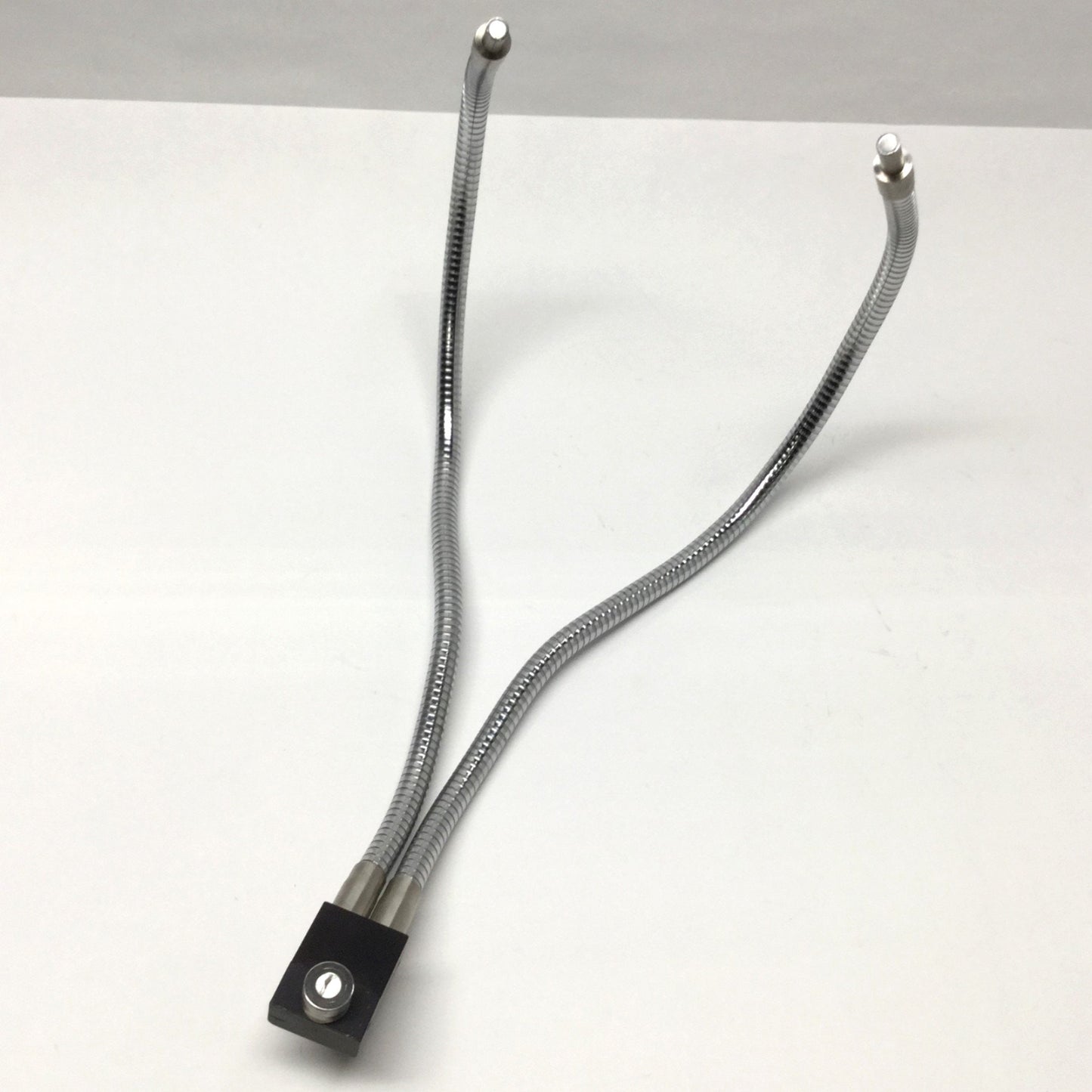 Used Dual Branch Fiber Optic Microscope Light Guide, Flex Gooseneck, 5/8" Input, 18"L