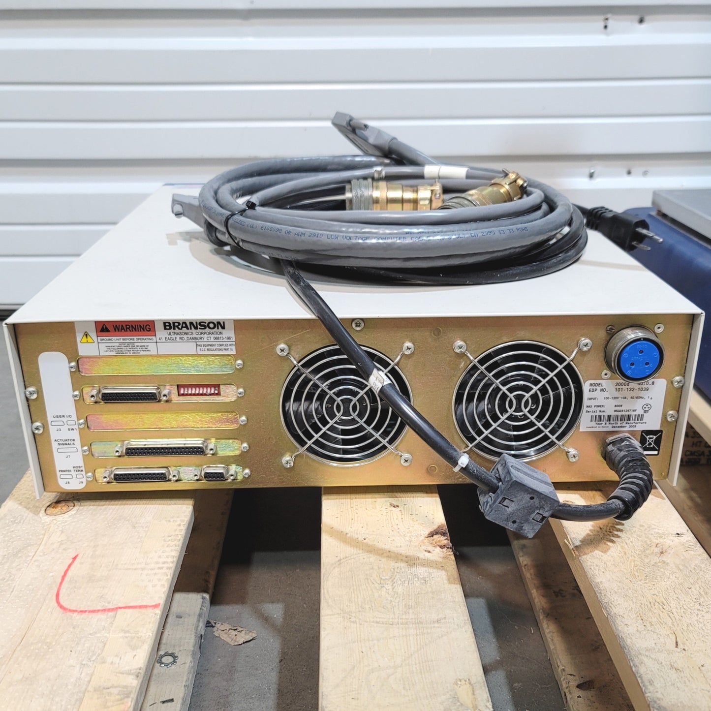 Used Branson 2000D-AED Ultrasonic Actuator W/ 2000DT Power Supply 120VAC 0.8kW 40kHz
