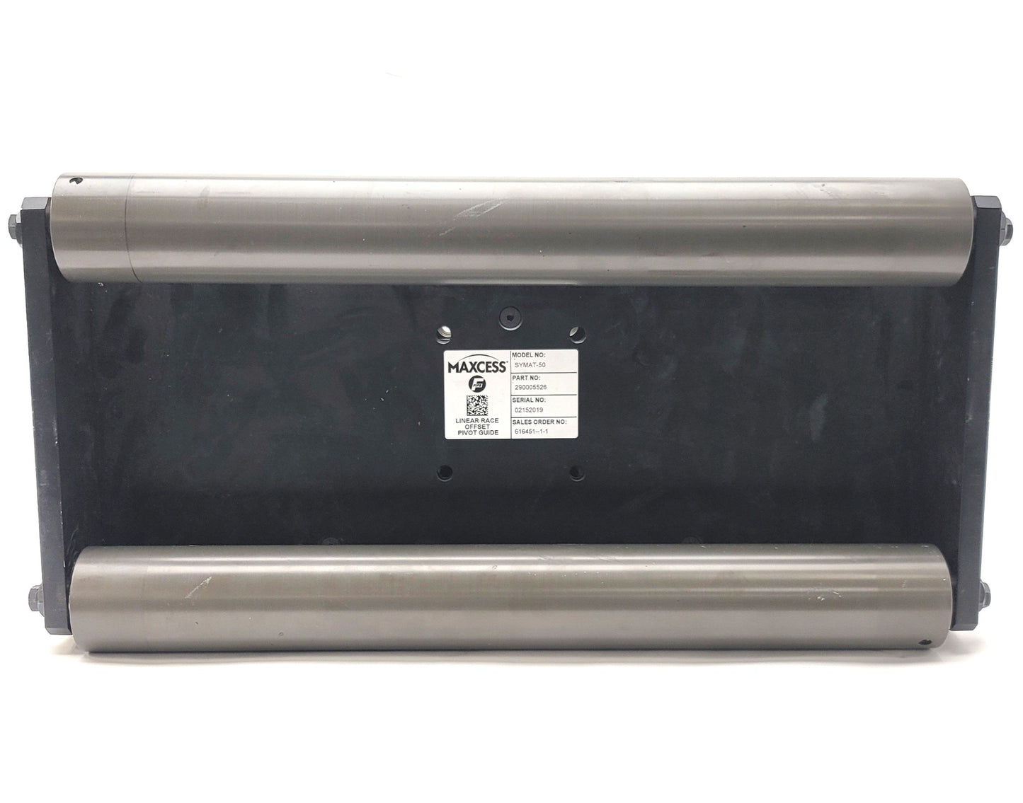 Used FIFE SYMAT-50 Linear Race Offset Pivot Guide 18" Roll Face 10" Guide Span